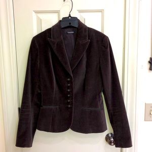 Tahari Brown Velvet Blazer
